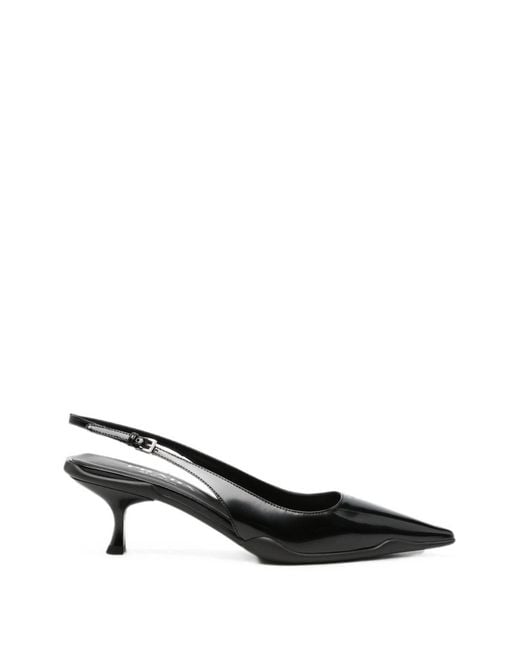 Prada Black Leather Slingback Pumps