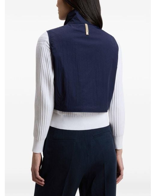 Woolrich Blue Nylon Zipped Vest