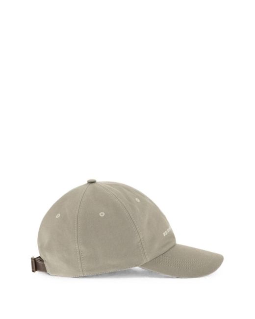 Brunello Cucinelli Gray Logo Cotton Baseball Cap for men