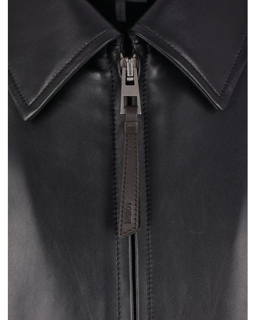 Loewe Black Leather Jacket for men