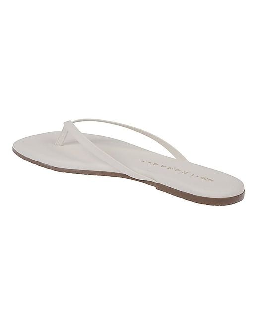 TKEES White Thong Sandals