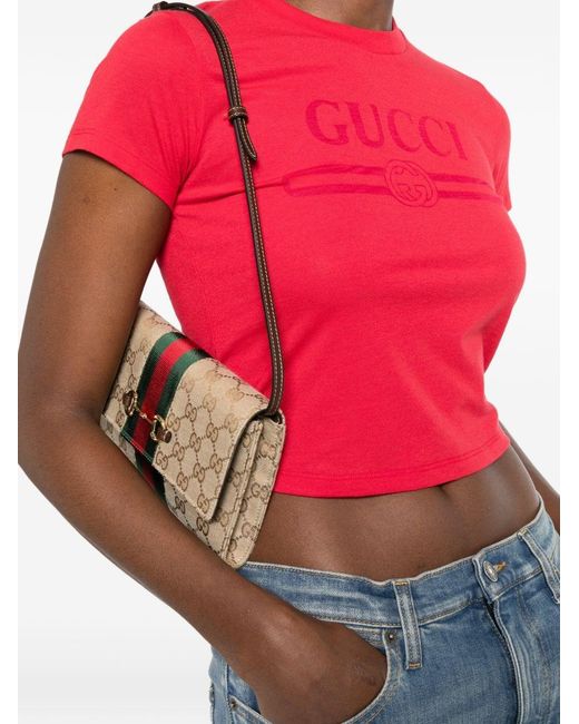 Borsa Mini Horsebit di Gucci in White