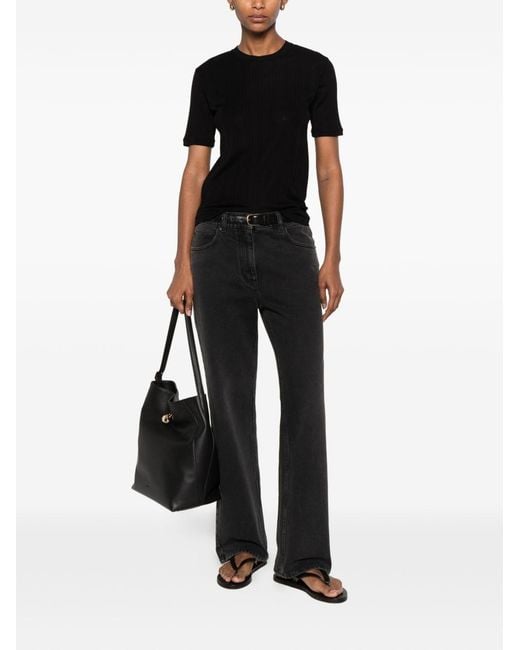 The Row Black Etina Top