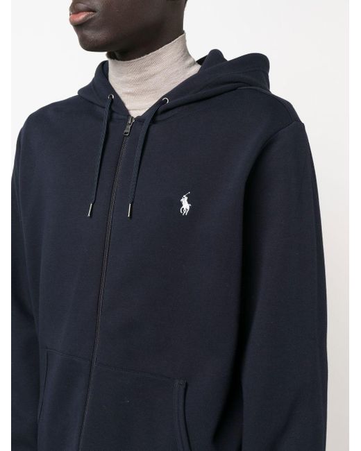 Polo Ralph Lauren Blue Zip-Up Long Sleeve Sweatshirt for men