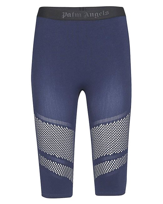 Palm angels x tessabit Biker Shorts With Logo in Blue Lyst UK