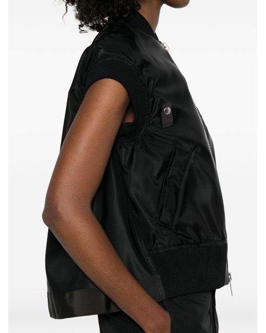 Sacai Black Nylon Vest