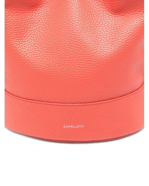 Zanellato Pink Monda' Daily Small Leather Bucket Bag