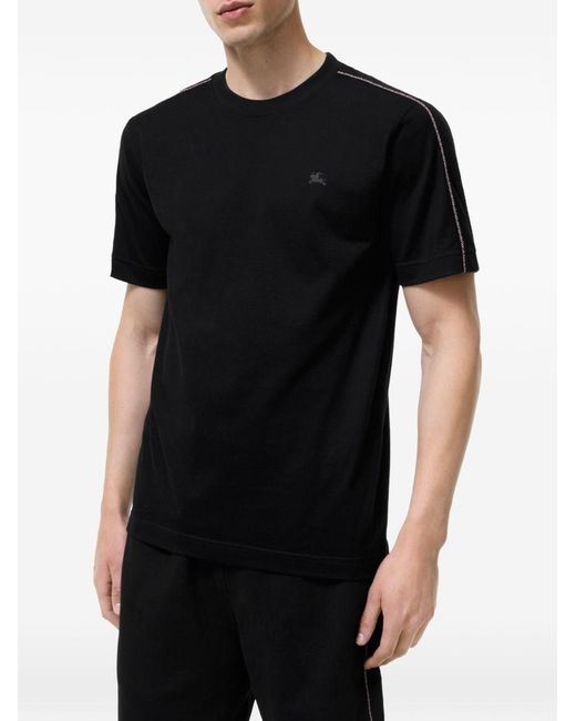 Burberry Black Seth Cotton T-Shirt for men