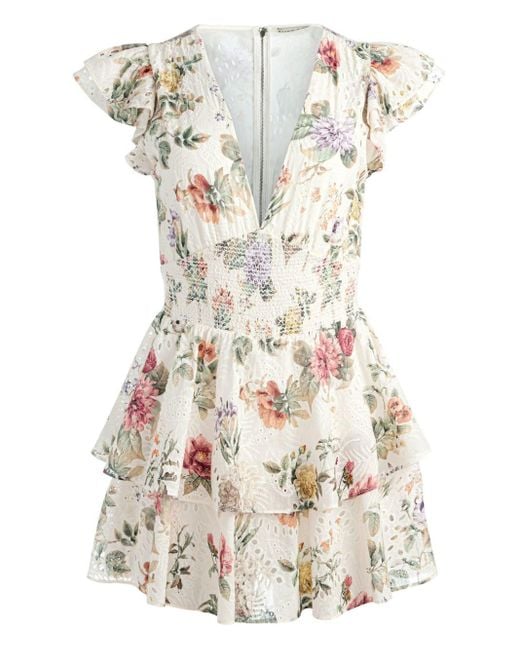 Alice + Olivia White Kessie Cotton Jumpsuit