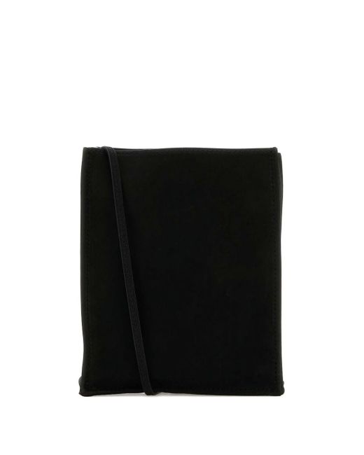 The Row Black To Go Small Leather Tote Bag