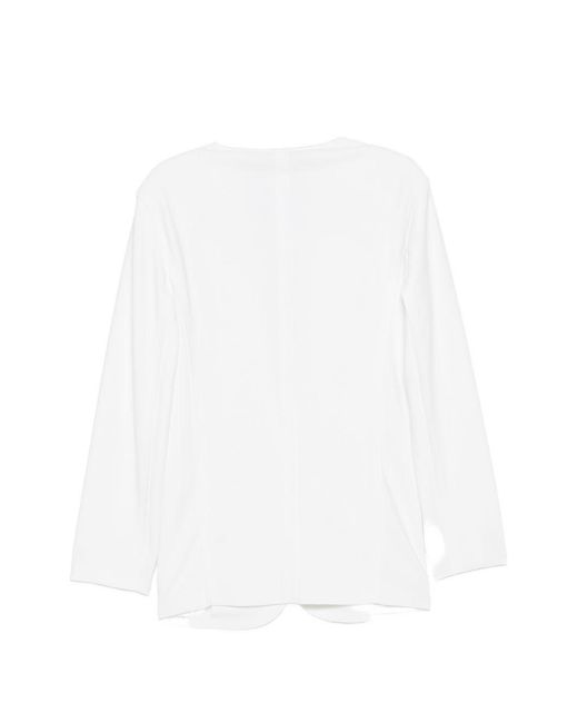Norma Kamali White Oversized Single-Breasted Blazer Jacket