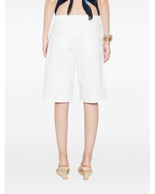 Closed White Cotton Bermuda Shorts