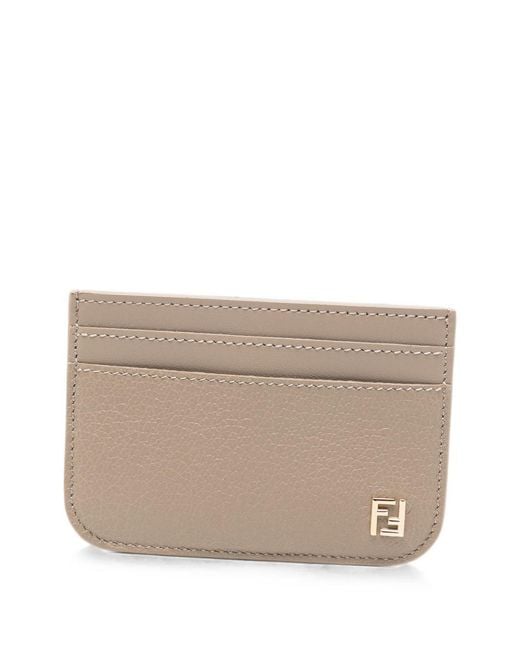 Fendi Natural Ff Leather Card Case