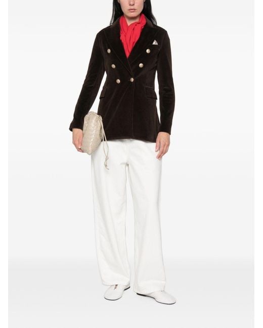Circolo 1901 Black Cotton Double-Breasted Jacket