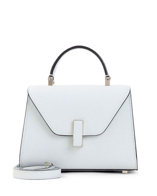 Valextra White Iside Micro Leather Handbag