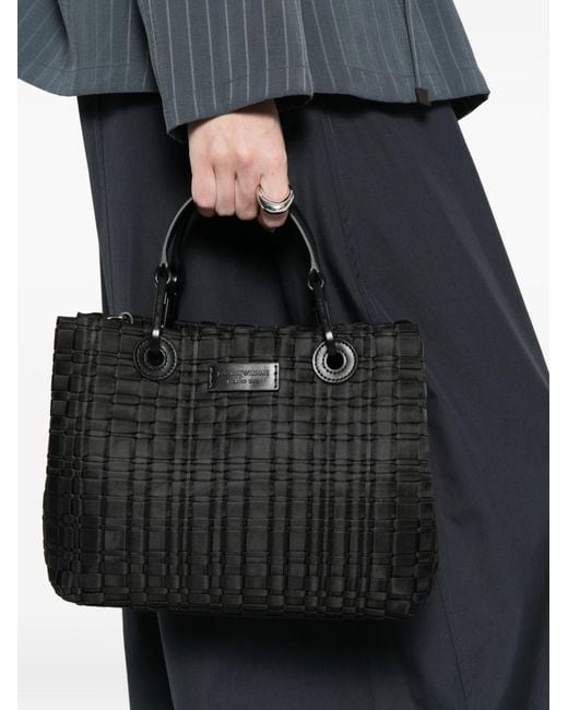 Emporio Armani Black Myea Small Shopping Bag