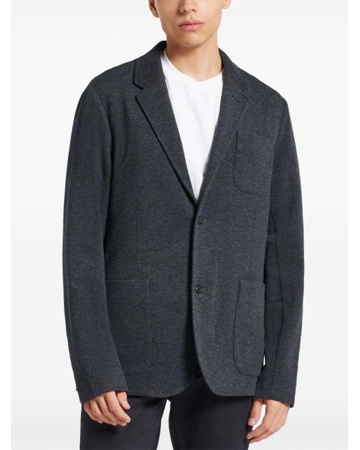 Michael Kors Blue Knitted Blazer for men