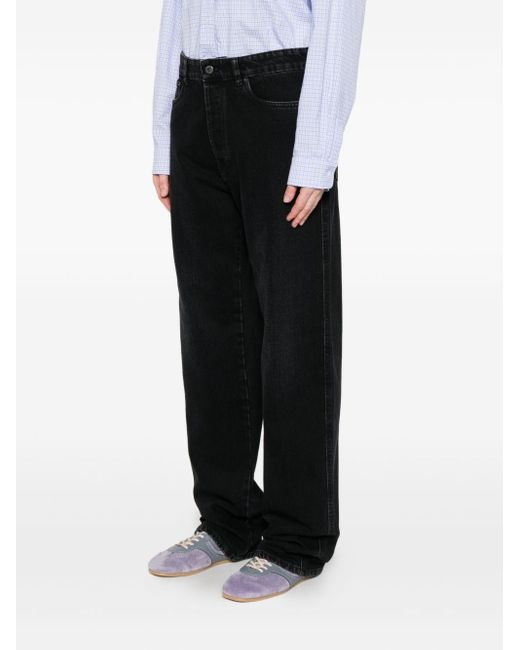 Jeans Con Design A Cinque Tasche di Miu Miu in Black