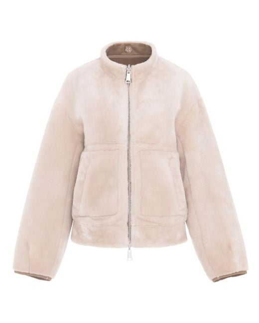 Urbancode Natural Bomber Jacket With Scarf