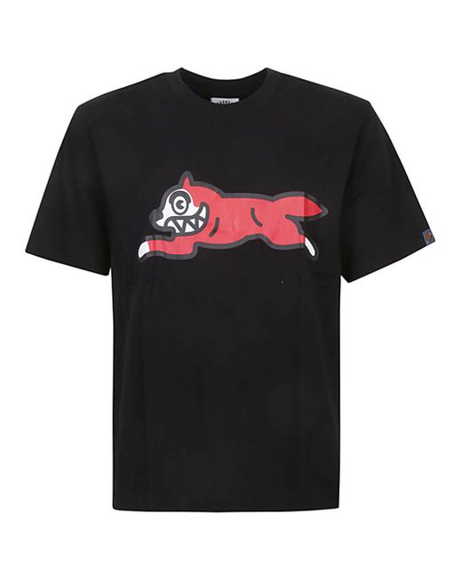 ICECREAM Black Running Dog Printed T-shirt for men