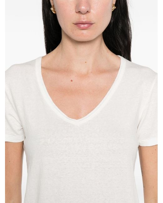 Base London White Linen T-Shirt