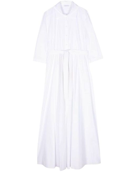 Patrizia Pepe White Poplin Midi Dress