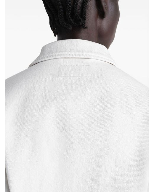 Lemaire White Cotton Cropped Jacket