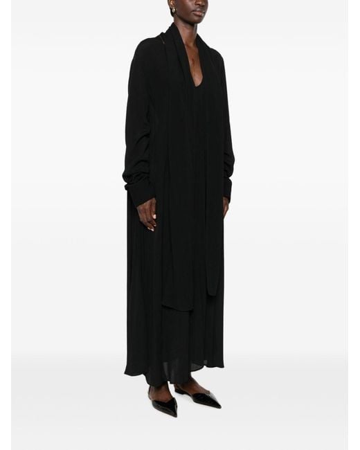 Totême Black Rounded Collar Dress