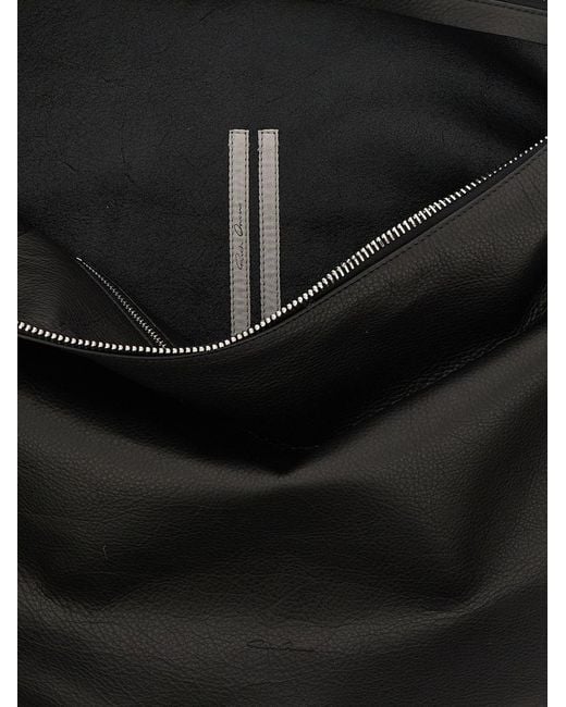 Rick Owens Black Gemini Leather Shoulder Bag