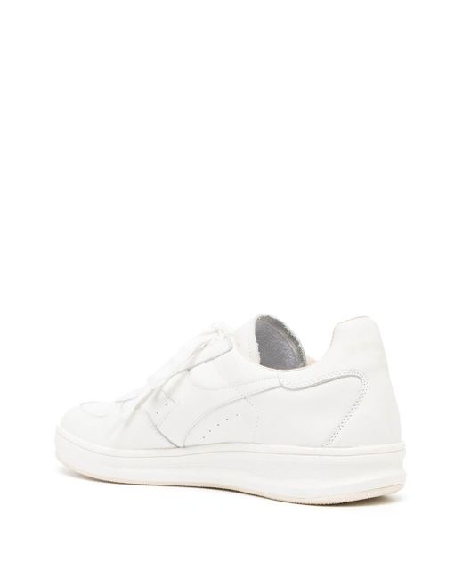 Diadora White Lo-top Leather Sneakers for men