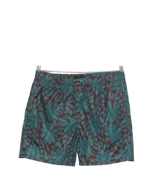 Prada Blue Printed Swimsuit for men