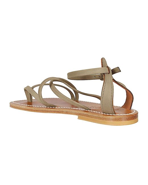 K. Jacques Metallic Epicure Leather Sandals