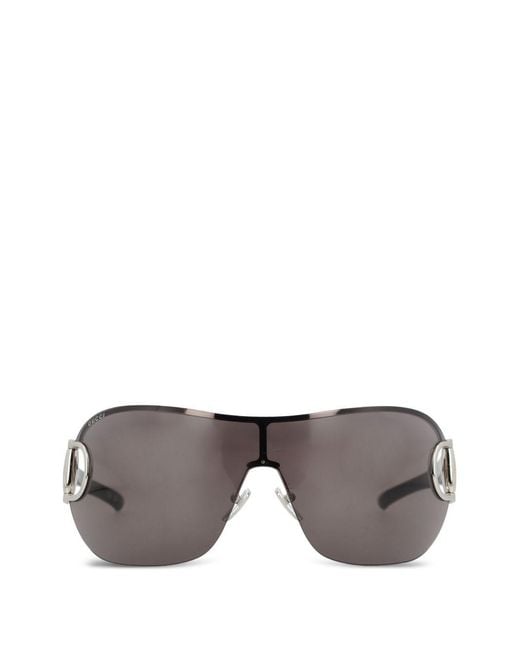 Gucci Gray Frameless Mask Sunglasses