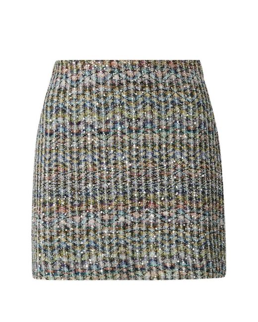 Missoni Gray Zig Zag Motif Mini Skirt