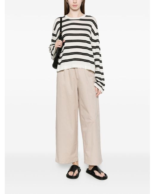 Soft Goat White Cashmere And Silk Blend Sweater