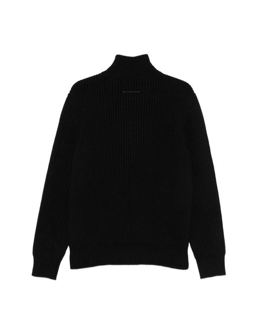 MM6 by Maison Margiela Black Wool Zipped Jacket for men