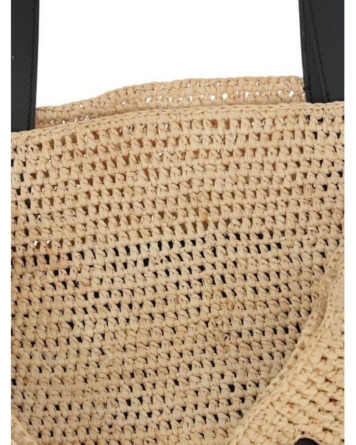 Loewe Punch Hole Medium Straw Bucket Bag in Natural | Lyst UK