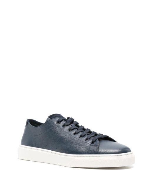 Woolrich Blue Cloud Court Leather Sneakers for men