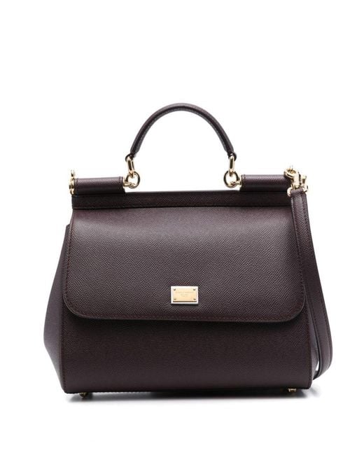 Dolce & Gabbana Black Sicily Large Leather Handbag