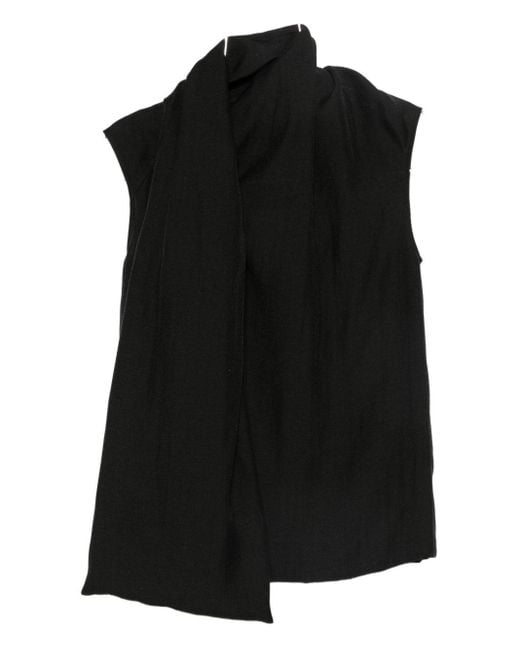 Totême  Black Scarf Blouse