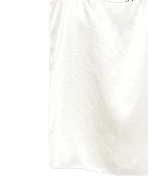 Alysi White Satin Top