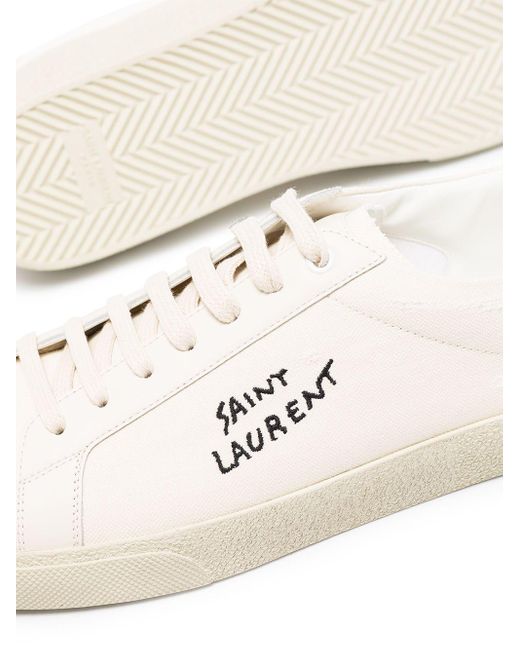 Saint Laurent White Court Classic Sl/06 Canvas Sneakers for men