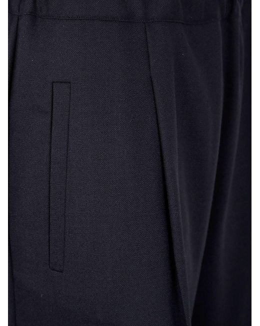 Semicouture Blue Wool Trousers