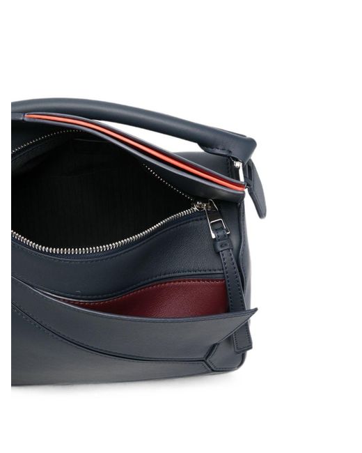 Loewe Blue Puzzle Small Leather Handbag