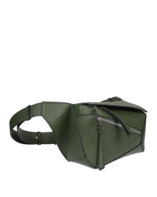 Loewe Green Leather Pouch for men