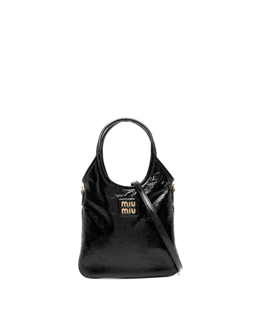 Miu Miu Black Ivy Mini Leather Handbag