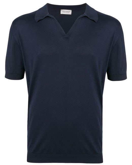 John Smedley Blue Noah Polo for men