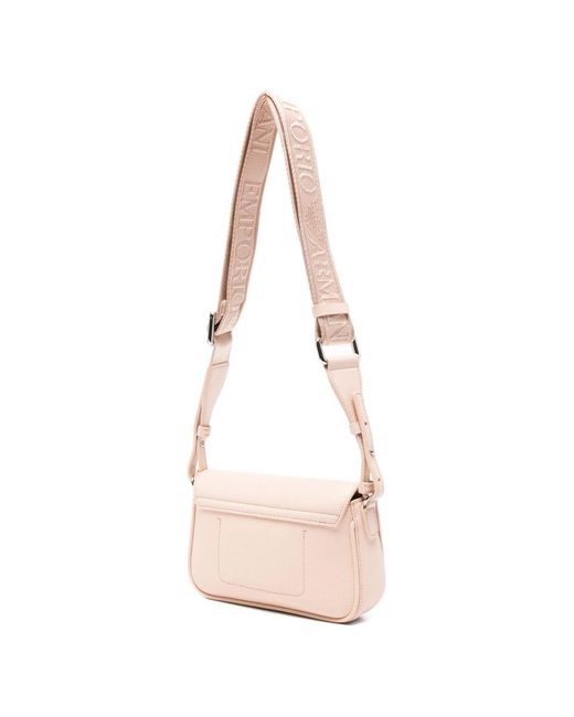 Emporio Armani Pink Flap Crossbody Bag