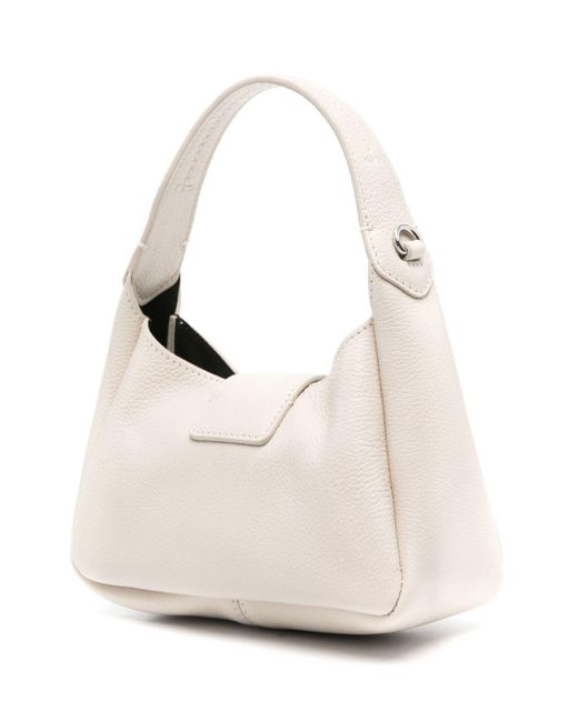 Emporio Armani Natural Small Leather Hobo Bag
