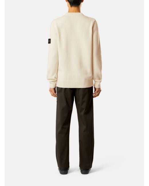 Stone Island Natural Wool Sweater for men